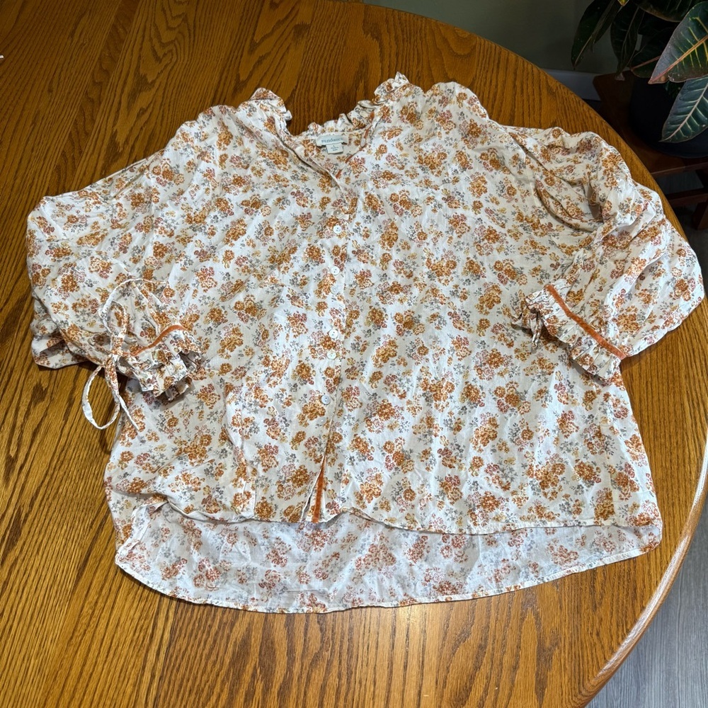 Sundance Ashton Floral Drape Boho Top Size Large